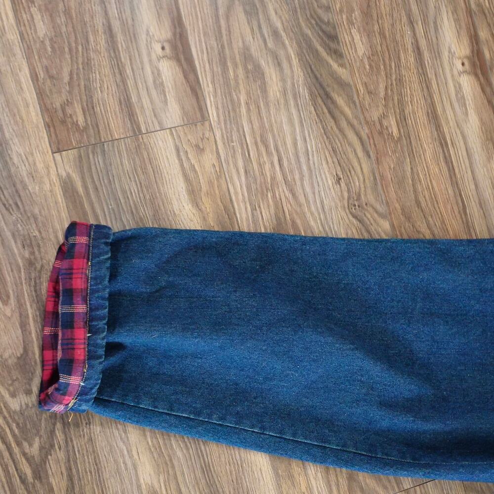 Boston Trader Carpenter Flannel Lined Blue Jeans Tag 40x30 Insulated - Picture 9 of 12